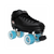 Front Facing Riedell R3 Roller Skates with blue wheels from Roller Skate Nation