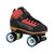 Roller Derby Elite Stomp Factor 1 Red Octane with Black Backspin Deluxe wheels from Roller Skate Nation