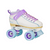 White and Purple Pacer Charger Roller Skates for Girls from Roller Skate Nation