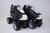 Slightly Used Black and White VNLA Jr. Tuxedo Roller Skates from Roller Skate Nation 1