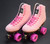 Slightly Used Sure-Grip  Boardwalk Outdoor Roller  Skates || Teaberry Pink, Men's 5 (Ladies 6')
