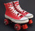Slightly Used Lenexa MVP 2.0 Indoor/Outdoor Roller Skates / Red Men's 8 / Ladies 9