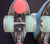 *SLIGHTLY USED* VNLA Parfait Outdoor Roller Skates | Aqua - Ladies 8