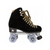 Side Facing Black Moxi Panther Roller Skates  from Roller Skate Nation