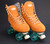 Slightly Used VNLA A La Mode Medallion Indoor Roller Skates | Orange, Men's 8 (Ladies' 9-9.5)