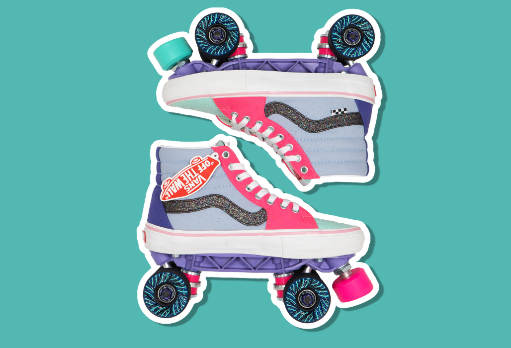 Custom Vans Outdoor Roller Skates with Nylon Plates