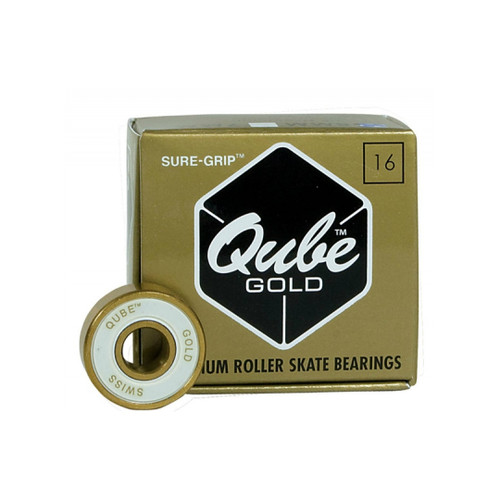 QUBE Gold Swiss Bearings Gold Roller Skate Bearings