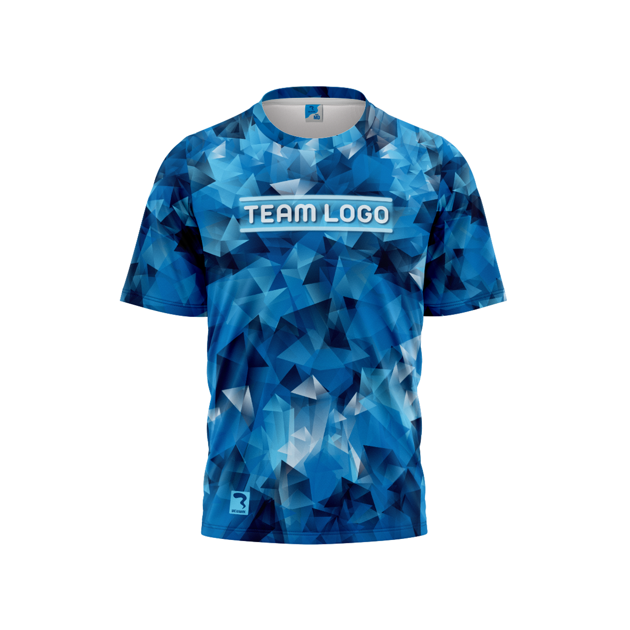 Custom Light Blue Light Blue-Green Round Neck Sublimation