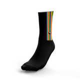 Rainbow Stripes Black Socks