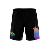 MN States Solid Sub Black Shorts