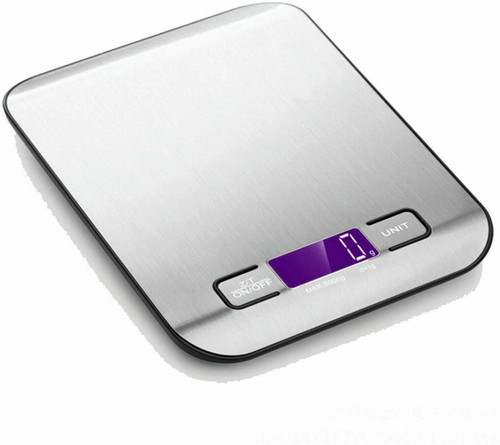 Kitchen Scale Digital Food Scales Bascula Electronic Cooking Scale Weight Touch Screen Glass Top Diet 5kg/11Lbs Accuracy 5 Core K 53