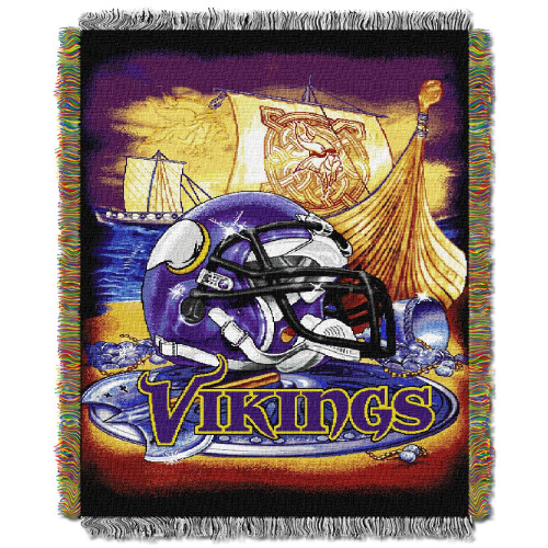 Vikings OFFICIAL National Football League, "Home Field Advantage" 48"x 60" Woven Tapestry Throw by The Northwest Company