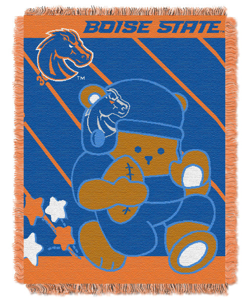 Boise State OFFICIAL Collegiate "Half Court" Baby Woven Jacquard Throw