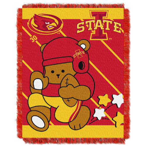 Iowa State OFFICIAL Collegiate "Half Court" Baby Woven Jacquard Throw