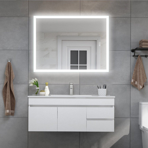 Fancy Frameless Bathroom Mirror