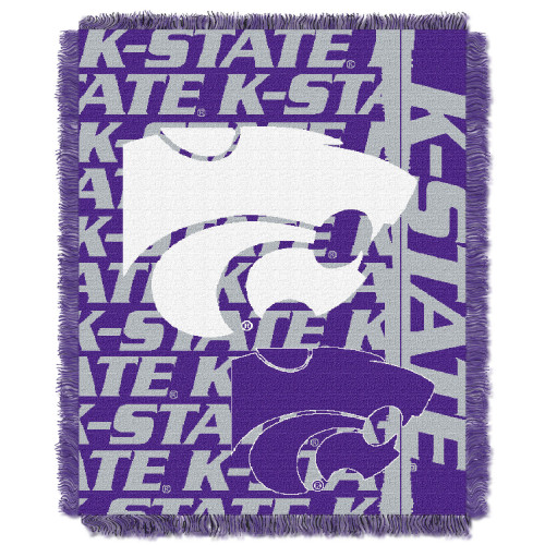 Kansas State OFFICIAL Collegiate "Double Play" Woven Jacquard Throw