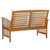 Garden Bench with Cushions 46.9" Solid Acacia Wood