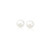 14k Yellow Gold Freshwater Cultured White Pearl Stud Earrings (5.0 mm)