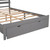 Queen Size Platform Bed with Drawers, Gray