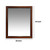 DunaWest Molded Polystyrene Frame Wall Mirror with Beaded Details, Cherry Brown