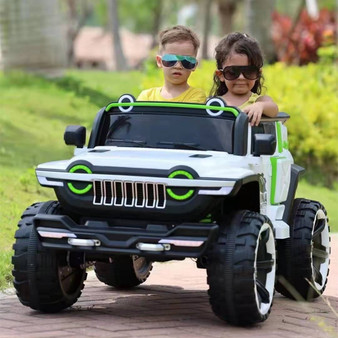 Hot Selling Children's Electric Car Four-wheel Remote Control Off-road Vehicles Baby Toy Car Can Sit in Adult Double Child Car