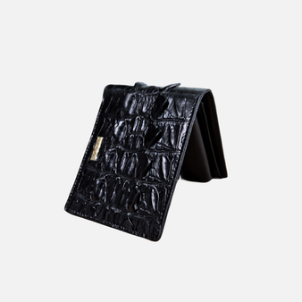 Carteras Billeteras Custom Made Classic Luxury Genuine Crocodile Skin Leather Man Short Bifold Wallets