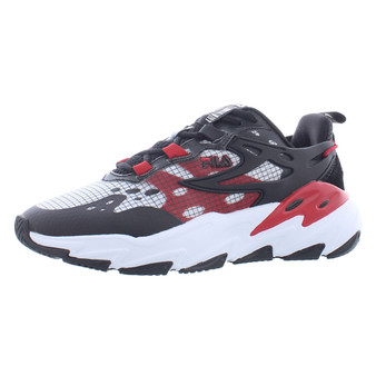 Fila Ray Tracer Evo Men's Fitness & Cross-Training Shoes in White/Black/Red Color Scheme | 100% Authentic 