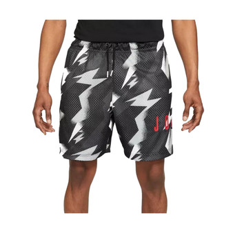 For Men's Active Shorts Jumpman Air Geometric Woven Mesh Casual Black White Elastic Waist Breathable Summer Relaxed Fit