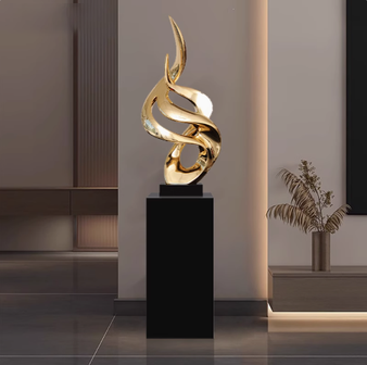 Luxury High-end Resin Electroplating Art Sculpture Decoration Home Room Statue Ornaments Office Hotel Lobby Furnishing Crafts