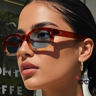 Samjune Small Frame Vintage Sunglasses For Women Men Glasses Luxury Glasses Male Popular Punk Driving Shades