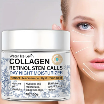 50g Collagen Retinol Stem Cell Day and Night Moisturizing Cream Retinol Niacinamide Hyaluronic Acid Improves Skin Elasticity Moisturizing and Nourishing