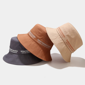 High Quality Twill Cotton Beige Bulk Silk Screen Custom Logo Summer Sun Hat