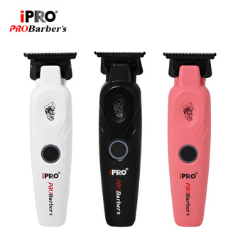 IPRO Professional High-Speed Cordless Electric Hair Trimmer Barber Shop DLC Blade Haircut Machine 7700RPM 1800mAh 180min Trimmer