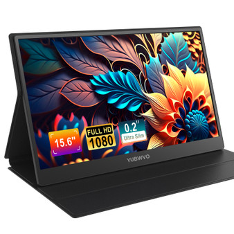 Portable 15.6 "1080P Travel Monitor for an extra Second Portable Screen with an Energy-saving Ultra-thin IPS Display for Laptops