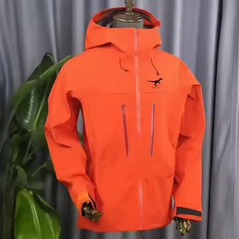 Unisex Waterproof Ski Jacket Hood Custom Raincoat Suit Men Women. Fabric Zipper Closure Mountain Snowboarding Summer Ski Wear