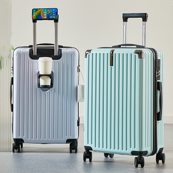 Large Capacity Medium Travel Luggage Bag 20-26 Inch Rolling Bag with Cup Holder And Phone Stand for Easy Carry-On Travel
