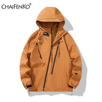 Versatile Fashion Outdoors Hiking Motion Man Coat New Hooded Charge Clothes Jacket Man Spring Autumn Windproof waterproof Coat