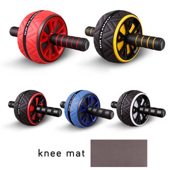 Abdominal Rollers with Free Knee Mat Custom Logo AB Wheel Gym Equipment Steel PP TPR Muscle Exercise for Bodybuilding