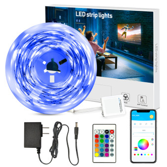 Hot Sale 2835 RGB LED Strip Light 15M for Bluetooth Control 24-Key Remote for Home Decor Copper Lamp Body App Control Mode
