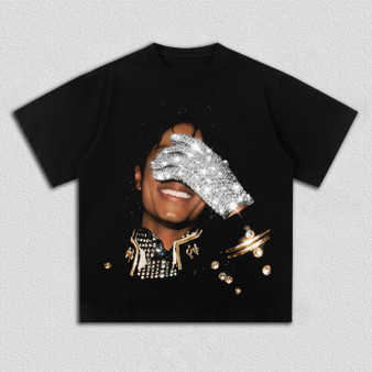 Summer Men's MJ Michael Jackson Printed 100%CottonNeutral O-Neck Short Sleeve Men's and Women's Fashion Hip Hop T-shirt Fan Gift