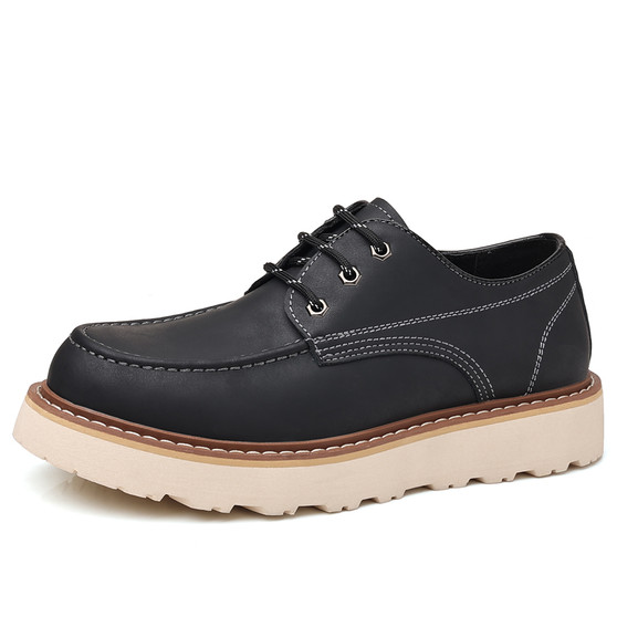 New Wholesale Composite Toe Work Boots for Men Cow Leather Black Safety Desert Shoes Lace-up Fashion Brand Customize 2024