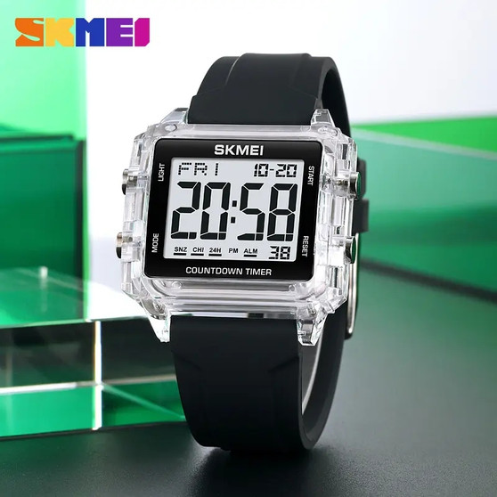 SKMEI 2320 Men Sports LED Watch Top Luxury Electronic Fashion Brand Waterproof Wristwatch Men's Digital Movement Male Watches
