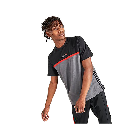For Men's Active Classic Linear T-Shirts Black Red Size S Breathable Loose Fit 220 Grams Fabric Weight Solid Graphic