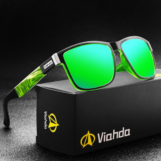 Viahda Brand Design Polarized Sunglasses Men Driving Shades Male Sun Glasses for Women Square Mirror Summer UV400 Oculos