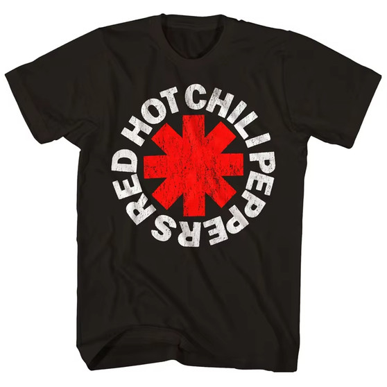 2026 New Cotton Tshirt Red Hot Chili Peppers Men Cartoon Cool Funny Women and  Men  T-shirt Harajuku Short-Sleeve Loose Tees