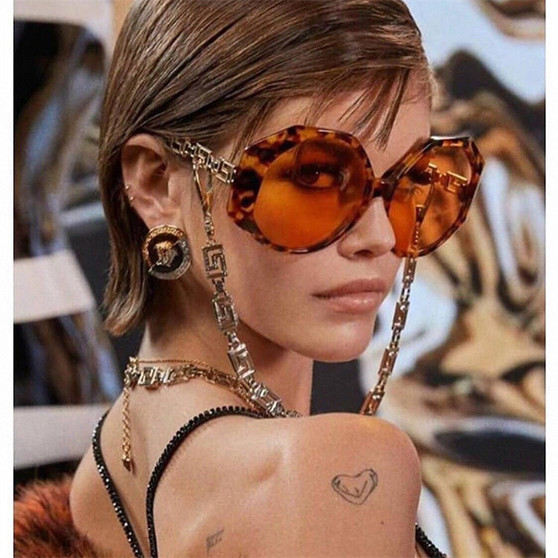 New Luxury Fashion Brand Names Eyewear Fashion Uv400 Polygon Shades Sunglasses Women Luxury Trendy