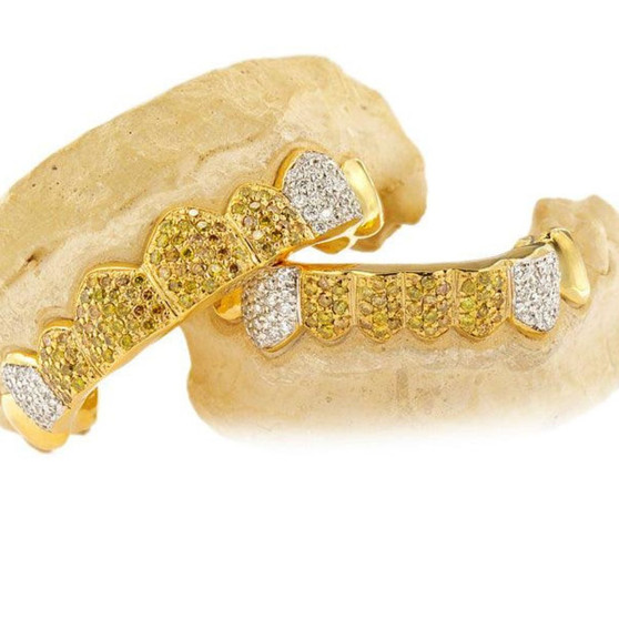 Hip Hop Custom 925 Silver Teeth Grillz 16 TEETH PRONG SET D Color VVS Moissanite 8 Top 8 Bottom Third Party Certified
