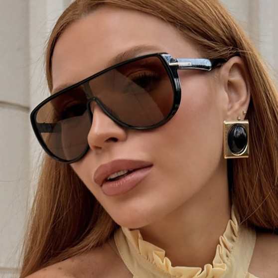 2026 Brand New Oversized Pilot Sunglasses Women Fashion Candy Color Shades UV400 Men Punk Gradient Sun Glasses Cyling Glasses