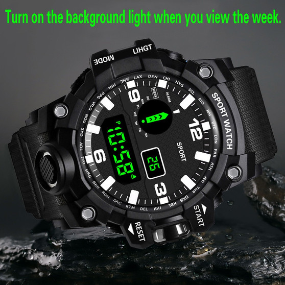Multifunctional outdoor men's casual electronic watch men and women students fashion running sports watch