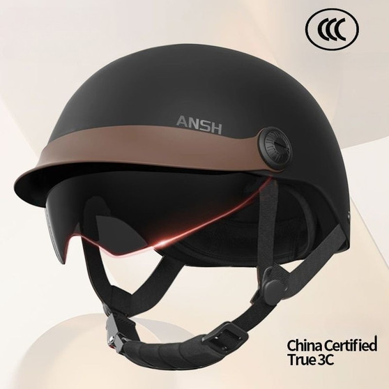 Vintage Ultra Light Electric Bicycle Helmet Sunscreen Breathable Motorcycle Half Helmet Fall Prevention Safety Helmets Riding